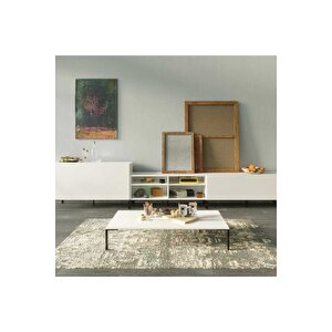 Roma Modüler Tv Ünitesi - Mat Lake Beyaz 120x53x48 Cm (gxyxd)