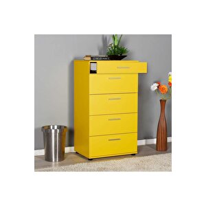 Adore Trendline 5 Çekmeceli Şifonyer Sfn-550-hh-1 Sarı