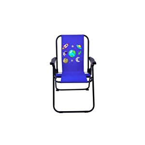 Galaxy Uzay Yolu 2-6 Yaş Lüx Çocuk Piknik Sandalyesi-mini Kamp Sandalyesi-mavi̇