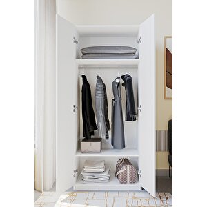 Frezya 2 Kapaklı Elbise Dolabı-2 Kapılı Gardırop