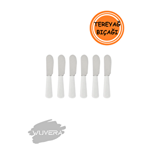 6’lı Metal Akrilik Sap Kahvaltı Bıçağı Seti – 11 Cm