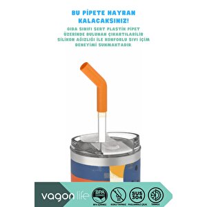 590ml Desenli Pipetli/pipetsiz Çift Kullanım Tumbler Kahve Bardağı/mug Paslanmaz Çelik Termos Rainforest