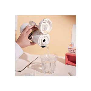 Vagonlife Diller 480ml Yeni Koleksiyon Sevimli Hayvanlar Süslü Pipetli/pipetsiz El Askılı Paslanmaz Çelik Termos Panda