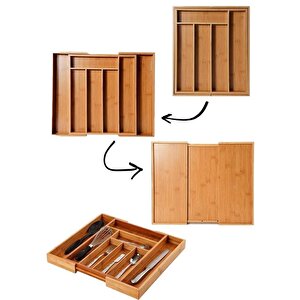 Bambu Ayarlanabilir Çekmece İçi Kaşıklık 316
