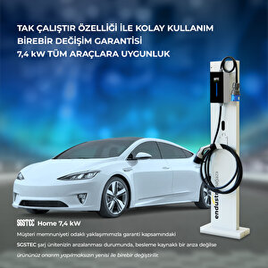 Home 7,4kw 5metre Kablolu Elektrikli Araç şarj cihazı