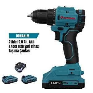 Cat Power 4213 Akülü Vidalama 2,0 Ah Çift Akülü