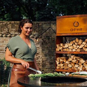 Ofyr Kahverengi Deri Önlük Oa-la