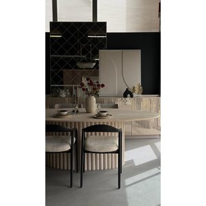 Evora-traverten Mermer Yemek Masası