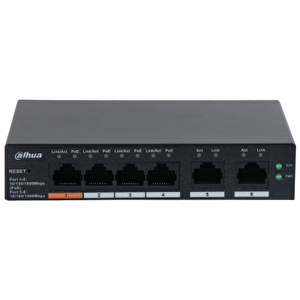 Dahua Cs4006-4gt-60 4 Port 4xge-2xge Yöneti̇lebi̇li̇r 60w Poe Swi̇tch