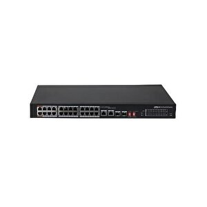 Dahua Pfs3226-24et-240 24 Port 24xfe-2xge-2x1ge/sfp 240w Hi̇-poe Swi̇tch