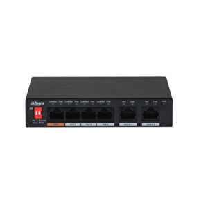 Dahua Pfs3006-4et-60 6port 4xfe-2xfe 60w Poe Swi̇tch