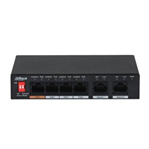 Dahua Pfs3006-4et-60 6port 4xfe-2xfe 60w Poe Swi̇tch