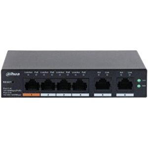 Dahua Cs4006-4et-60 4 Port 4xge-2xge Yöneti̇lebi̇li̇r 60w Poe Swi̇tch