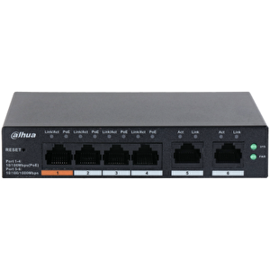 Dahua Cs4006-4et-60 4 Port 4xfe-2xge Yöneti̇lebi̇li̇r 60w Poe Swi̇tch