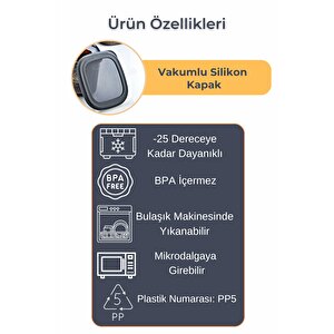 6 Adet Kare Bianca Sızdırmaz Hava Almaz Etiket Hediyeli Kuru Erzak Bakliyat Saklama Kabı 1750 Ml