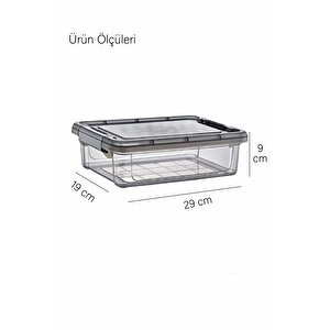 2 Adet Kilitli Erzak Saklama Kabı Buzdolabı Düzenleyici 3 Lt.-dipfriz