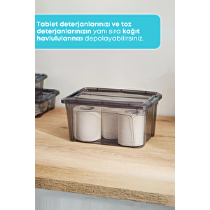 4 Adet Kilitli Erzak Saklama Kabı Buzdolabı Düzenleyici 6 Lt.-dipfriz