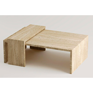 Kenyon -traverten Düz Tabla  Orta Sehpa