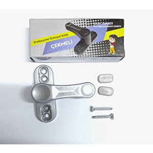 Pvc Kapı Pencere Pimapen Çocuk Emniyet Kilidi Hırsız Güvenlik Mandalı Metal 5 Adet Gri