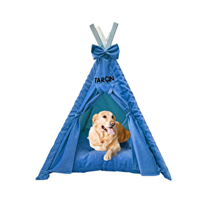 İsme Özel Yıkanabilir Femurarlı Büyük Irk Köpek Çadırı 110x110