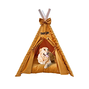 İsme Özel Yıkanabilir Femurarlı Büyük Irk Köpek Çadırı 110x110