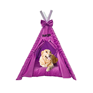 İsme Özel Yıkanabilir Femurarlı Büyük Irk Köpek Çadırı 110x110
