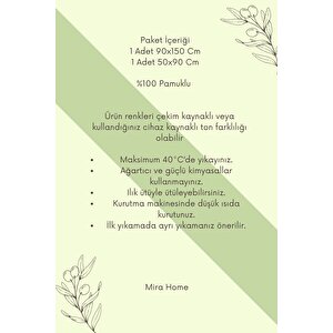 2 Parça Banyo Havlu Takımı %100 Pamuklu Şah Desen Pembe Pembe