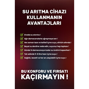 8 Litre 15 Aşama Mineralli 75 Gpd Su Arıtma Cihazı Hmaxs3512