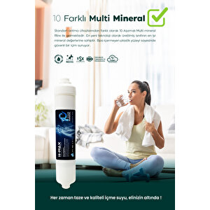 12 Litre Çelik Tanklı 15 Aşama Multi Mineralli 80 Gpd Su Arıtma Cihazı Hmaxb4512