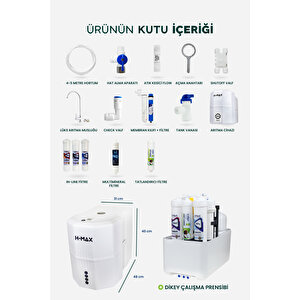 12 Litre Çelik Tanklı 15 Aşama Multi Mineralli 80 Gpd Su Arıtma Cihazı Hmaxb4512