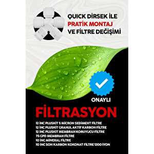 Pluski̇t 8 Litre 15 Aşama Mineralli 75 Gpd Su Arıtma Cihazı Ks0010