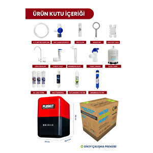 Pluski̇t 8 Litre 15 Aşama Mineralli 75 Gpd Su Arıtma Cihazı Ks0010