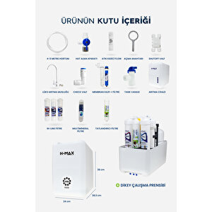 8 Litre Çelik Tanklı 15 Aşama Multi Mineralli 80 Gpd Su Arıtma Cihazı Hmaxb3512
