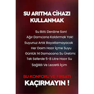 Pluski̇t 8 Litre 15 Aşama Mineralli 75 Gpd Su Arıtma Cihazı Ss0010