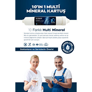 8 Litre Çelik Tanklı 15 Aşama Multi Mineralli Süper Membran Su Arıtma Cihazı Hmaxb3510
