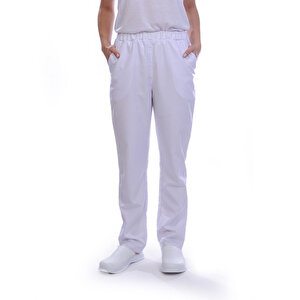 Formteks Bayan Alpaka Aşçı Pijama  Beyaz 2XL