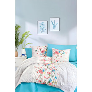 Çift Kişilik Ranforce Nevresim Takımı %100 Pamuklu Butterfly