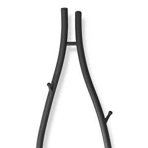 1200x322mm Flake Y Havlupan Askılık Night Black Siyah Renk