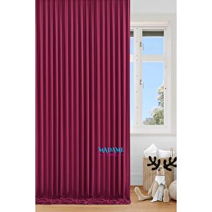 Mardin Blackout Karatma Perde Bordo 520x180 cm