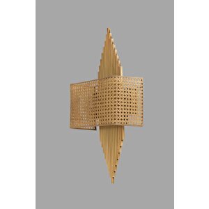 Yeni̇ Asli Pi̇lli̇ Eski̇tme Di̇kdörtgen Rattan Abajurlu Apli̇k