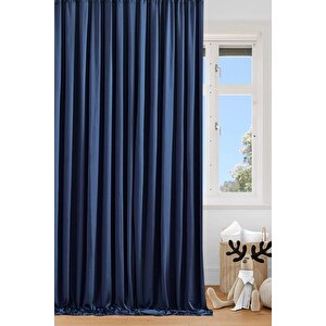 Mardin Blackout Karatma Perde İndigo 460x260 cm