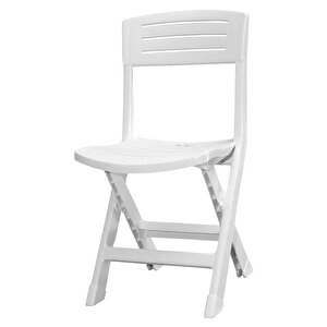 Mt Gf163 Katlanır Plastik Sandalye Beyaz