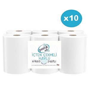 10 Koli İçten Çekmeli Kağıt Havlu 60 Rulo