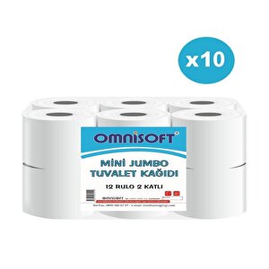 10 Koli Mini Jumbo Tuvalet Kağıdı 120 Rulo