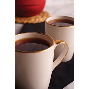 Bambum Magie Fine Porselen Kupa Bardak  -2 Li Kupa Bardağı Gold