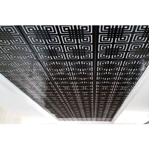 Dekoratif Tavan Paneli Labirent Siyah - 60x60cm