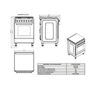 Gl General 60 Cm Krem Kuzine Set (gld 022rk-glf 6040rk)