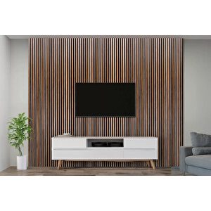 Baymoni Akustik Duvar Paneli (Hareli Ceviz)