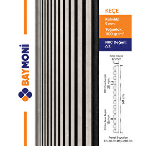 Baymoni Akustik Duvar Paneli (Mercan)