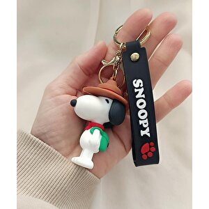 Snoopy Anahtarlık Silikon Sevimli Köpek Araba Çanta Süsü Aksesuar Oyuncak